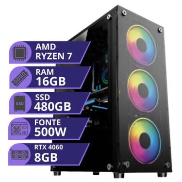Imagem de PC Gamer MRP Informática Processador AMD Ryzen 7 5700x Memória 16gb SS