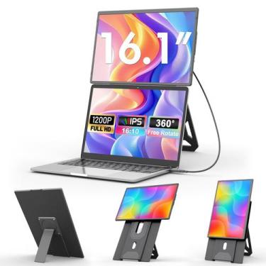Imagem de Monitor portátil domyfan 16,1" FHD IPS 1200P rotativo