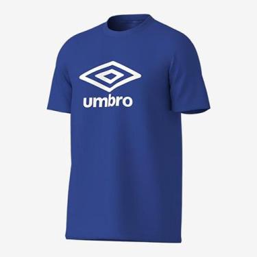 Imagem de Camiseta Umbro Essential Diamond Masculina, Azul, M