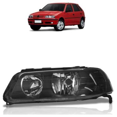 Imagem de Farol Dianteiro Gol G3 1999 2000 2001 2002 2003 2004 2005 Máscara Negr