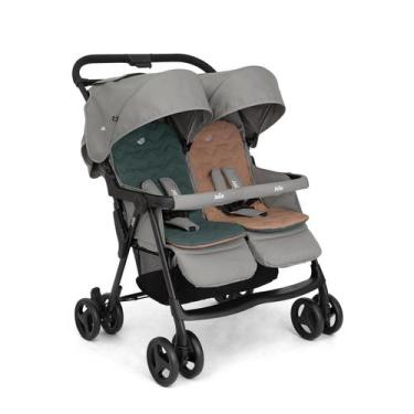 Imagem de Carrinho De Bebê Duplo Joie Aire Twin Cinza Pebble Reclinável Ultralev
