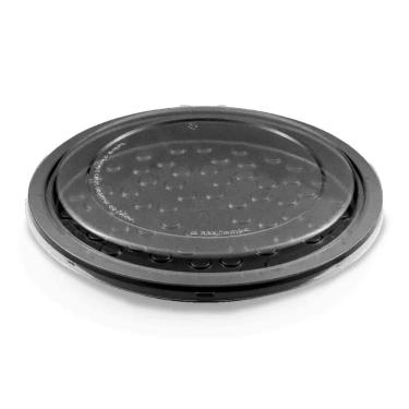 Imagem de Forma para Pizza G223 com Tampa e Kit 50 Unidades 23CM Preto Galvanotek