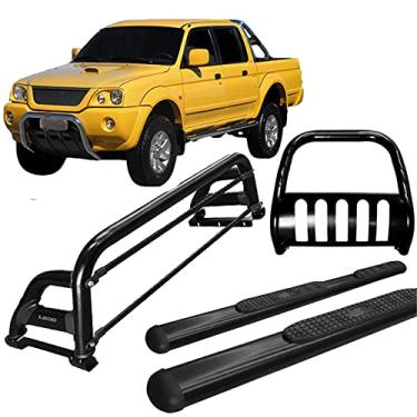 Imagem de Kit Quebra Mato +Estribo Oval +Santo Anto H2 L200 2004 Preto