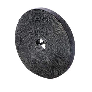 Imagem de Saisn – Rolo de gancho duplo de 1,9 cm com fita de fixação reutilizável, Black Upgraded Version, 25 Yard