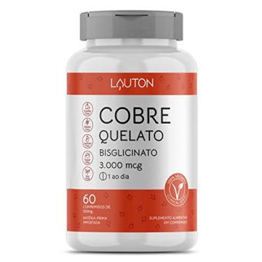 Imagem de Cobre Quelato Bisglicinato - 60 Comprimidos - Lauton Nutrition, Lauton Nutrition