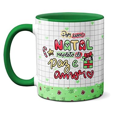 Imagem de Caneca Feliz Natal Por Um Natal Repleto De Paz E Amor (Verde)