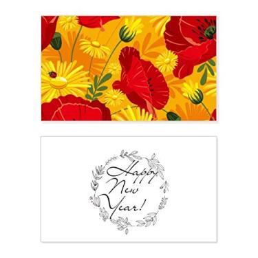 Imagem de Pintura de plantas em tela, flores, milho, ano novo, festival, cartão de felicitações, mensagem de abençoe presente