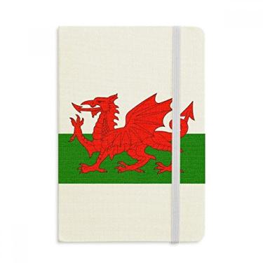 Imagem de Caderno com a bandeira nacional de Wales da Europa, capa dura de tecido oficial