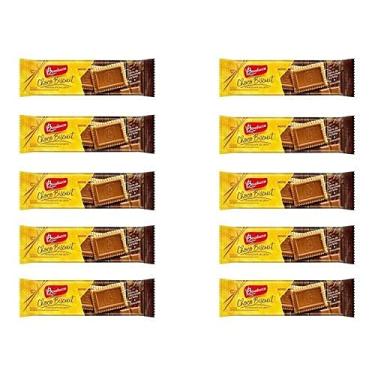 Imagem de Kit C/10 Biscoito Bauducco Choco Biscuit Ao Leite 80g
