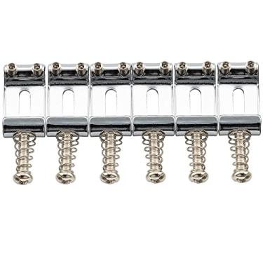 Imagem de Musiclily Pro 10,5 mm Vintage Stål Carrinhos Saddles para Ponte Tremolo de Guitarra Strat Stratocaster, Cromado (6 Peças)