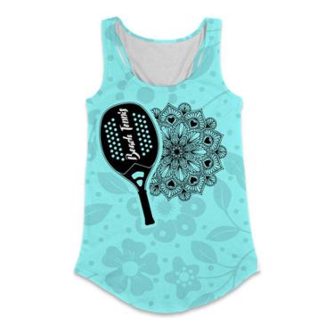 Imagem de Regata Fem Mandala Beach Tennis Azul