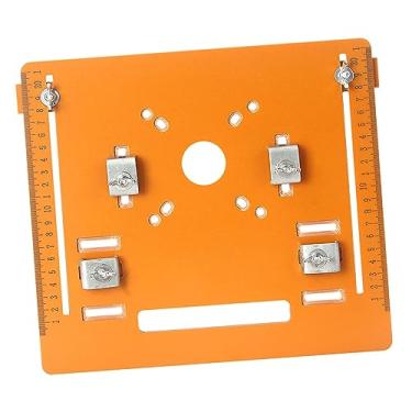 Imagem de Generic Placa de base da máquina de corte Régua triangular livre de perfurações Carpinteiro portátil Adjuatable engrossado Casa para peças de bancada de, eu