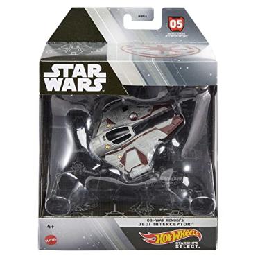Imagem de Hot Wheels Star Wars Starships Select Premium Diecast OBI-Wan Kenobi's Jedi Interceptor