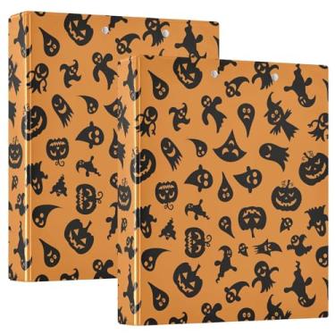 Imagem de Fichário de anéis redondos Happy Halloween, fichário de caderno de 1/2 polegada com prancheta, pacote com 1/2 fichário escolar, 200 folhas