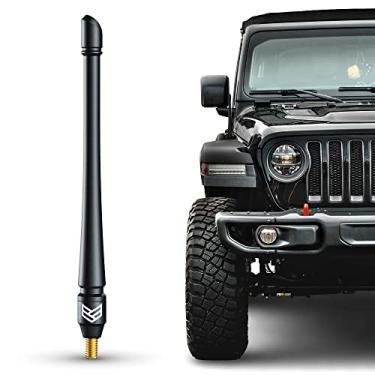 Imagem de Ronin Factory Antena de substituição curta para acessórios Jeep Wrangler Rubicon Jeep Gladiator Acessórios Sahara Sport 4xe JK JL 2007-2023 Design antifurto - Seguro para lavagem de carro, TuffLock de