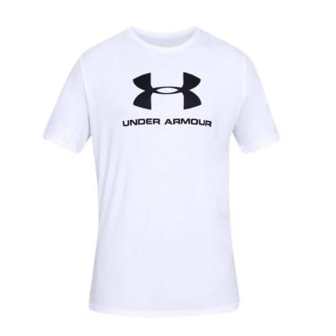 Imagem de Camiseta Under Armour Treino Sportstyle Logo Masculino - Branco-Masculino