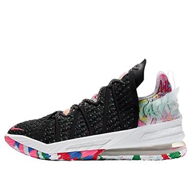 Imagem de Nike Tênis masculino Lebron 18 multicolorido CQ9283-002, Preto/Branco/Multi, 7.5