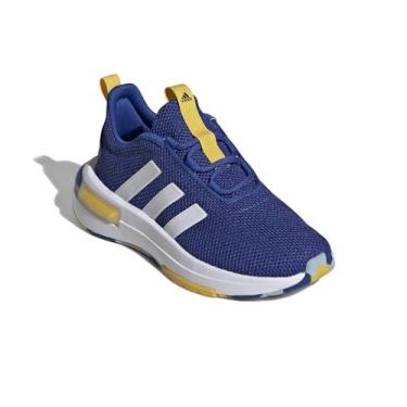 Imagem de adidas Tênis Racer TR23, azul royal/branco/amarelo utilitário, tamanho 34 unissex infantil grande, Azul royal/branco/amarelo utilitário, 18