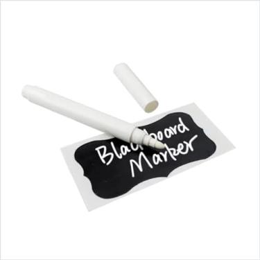 Imagem de 2 Canetas giz liquido branca branco intenso para lousa