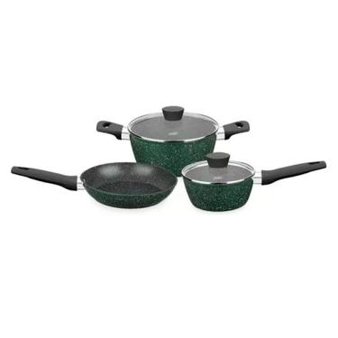 Imagem de Conjunto de Panelas Carmela Garden 3 Peças MTA