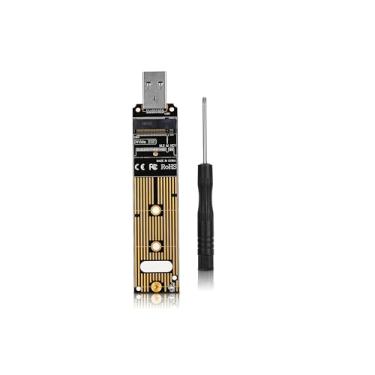 Imagem de M.2 NVME SSD para adaptador USB 3.1, M.2 NGFF NVME para leitor de cartão USB 3.1 Gen 2 Bridge Chip com 10 Gbps de alto desempenho