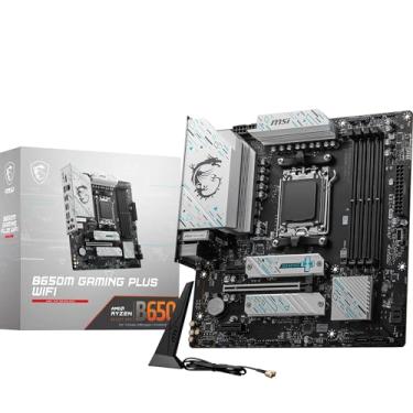 Imagem de Placa Mãe MSI B650M GAMING PLUS WIFI (AM5/4xDDR5/HDMI/DisplayPort/M.2/USB 3.2)