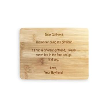 Imagem de Tábua de cortar Dear Girlfriend, presente para namorada, presente para namorada, tábua de corte de bambu, ideia de presente de inauguração de casa, aniversário, ideia de presente de Natal (pequeno (20