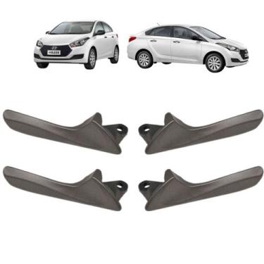 Imagem de Kit com 4 Gatilhos para maçaneta interna HB20 2012 a 2019 GRAFITE - ST