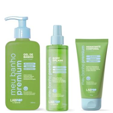 Imagem de Kit Green Breeze - Hidratante Corporal 150g, Gel de Banho 240ml, Body Splash 190ml - LabPop by Labotrat - Hidratação Profunda com Ácido Glicólico, Esqualano e Vitamina C - Fragrância Duradoura e Fresca - Para Todos os Tipos de Pele