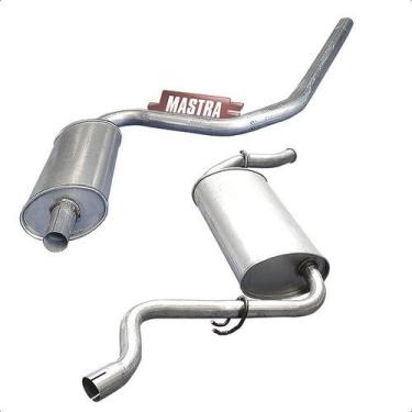 Imagem de Kit Escapamento Abafador+ Traseiro Fiat Uno Mille Brio 90 91 - ScapJá
