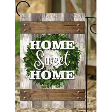 Imagem de Home Sweet Home Grinalda Bandeira de jardim #G1770 12x18 - Dupla face - Alta qualidade