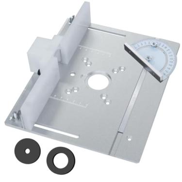 Imagem de Placa de inserção de mesa de roteador de alumínio com medidor de esquadria para bancos de marcenaria Serra de mesa Aparador multifuncional Máquina de gravação (Tipo-A)