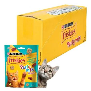 Imagem de Pack Com 10 Petiscos Purina Friskies Party Mix Para Gatos - Nestlé Pur