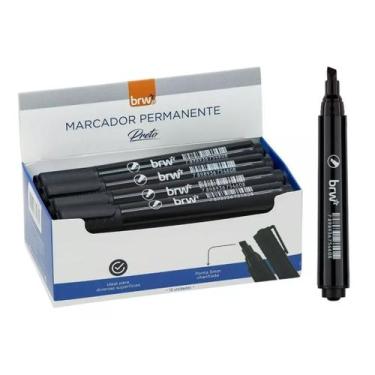 Imagem de Kit Marcador Permanente 12 Unidades Ca400 Brw, Preto