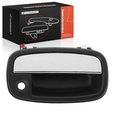 Imagem de A-Premium Maçaneta externa do lado do passageiro dianteiro direito compatível com Kia Sportage 2000 2001 2002, caixa preta com alavanca cromada, substituição # 0K08B-58410XX