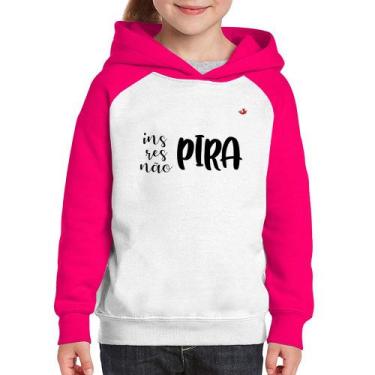 Imagem de Moletom Infantil Inspira, respira, não pira - Foca na Moda, Branco, Ro