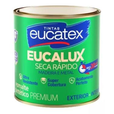 Imagem de Tinta Esmalte Eucatex Cor Preto Fosco Resistente Madeira Metal Alta Qu