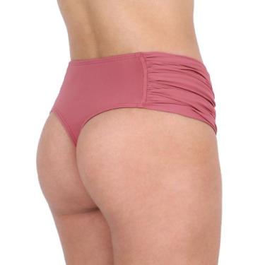 Imagem de Calcinha biquini fio dental cintura alta borboleta larga drapeada prot