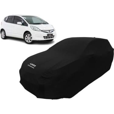 Imagem de Capa Carro Honda Fit 2013 Tecido Helanca Anti Poeira - Mz, Preta