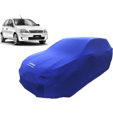 Imagem de Capa Para Cobrir Carro Chevrolet Corsa Maxx Tecido Helanca - Mz, Azul