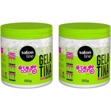 Imagem de Kit com 2 Gelatinas Verde  todecacho Salon Line Super Definição 550gr 