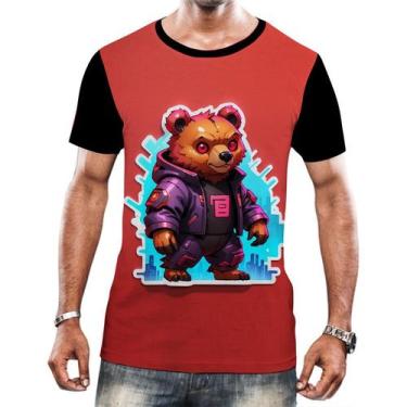 Imagem de Camiseta Camisa Tshirt Animais Cyberpunk Urso Marrom HD 3 - Enjoy Shop