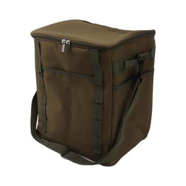 Imagem de Bolsa Térmica Isolada Dobrável, à Prova D'água, Durável, Leve, Caixa Térmica de Acampamento Portátil para Piquenique Ao Ar Livre, Viagens, 3 Bolsos, Várias Posições de Suspensão,