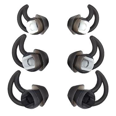 Imagem de WKYMY Pontas de silicone de substituição para fones de ouvido compatíveis com Bose QC20 QC20i SoundSport SIE2i IE2 IE3 pontas de borracha 3 pares P M G