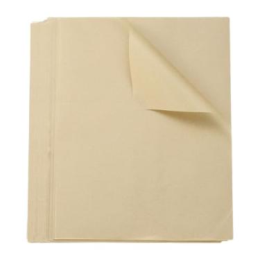 Imagem de HARFINGTON 500 folhas quadradas de papel manteiga, 15 x 20 cm, impermeável, papel de embrulho de alimentos secos, para sanduíche, forros, cesta de piquenique, pão, hambúrguer, cozinha, cor de madeira
