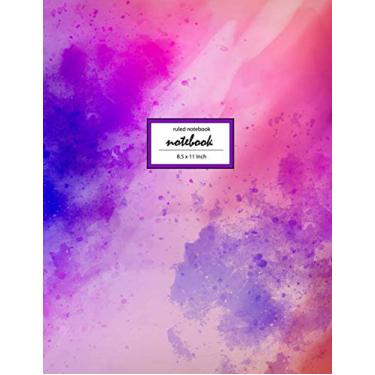 Imagem de Notebook: Watercolor World W11 - Ruled Notebook - (8.5 x 11 inches) Large - 110 Pages