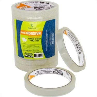 Imagem de Fita Adesiva Transparente Koretech 12X40 Rf.12.10.4.0083 - Kit C/10