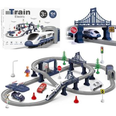 Imagem de Trem Elétrico Wdmiya com 66 Peças - Brinquedo para Meninos de 4 a 7 An
