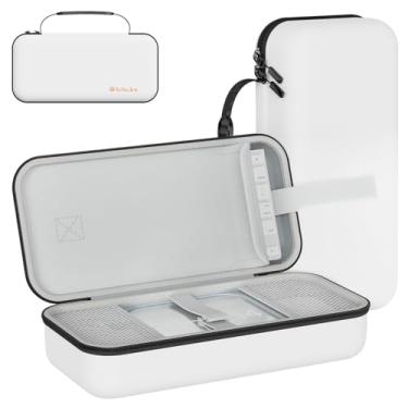 Imagem de Capa de transporte compatível com Apple 2024 Mac Mini M4/M4 Pro, capa protetora para transporte M4 Pro, bolsa de armazenamento de viagem rígida portátil (branca)