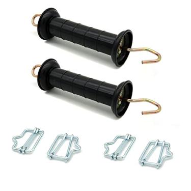 Imagem de Cabo de portão de cerca elétrica de plástico com colador de fita adesiva, alça de portão de mola com fivela de fita de poli (2)